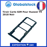 Tiroir SIM HUAWEI Y9 2018 / Enjoy 8e Noir - Envoi gratuit 24h