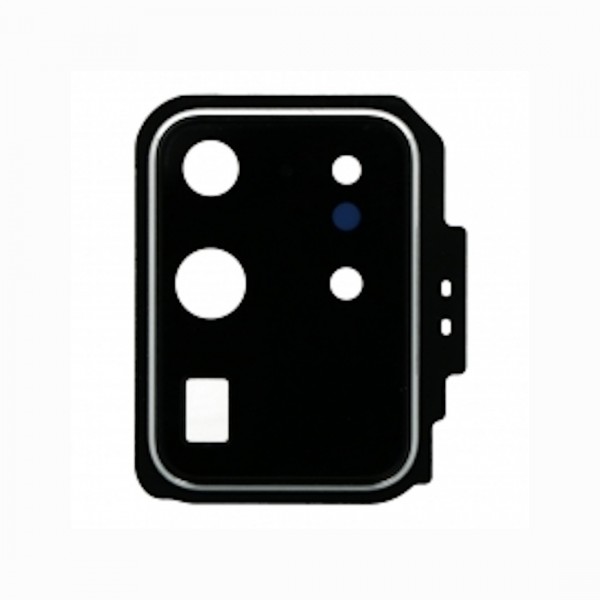 Lentille de caméra arrière et adhésif pour Samsung Galaxy S20 Ultra/S20 Ultra 5G Blanc