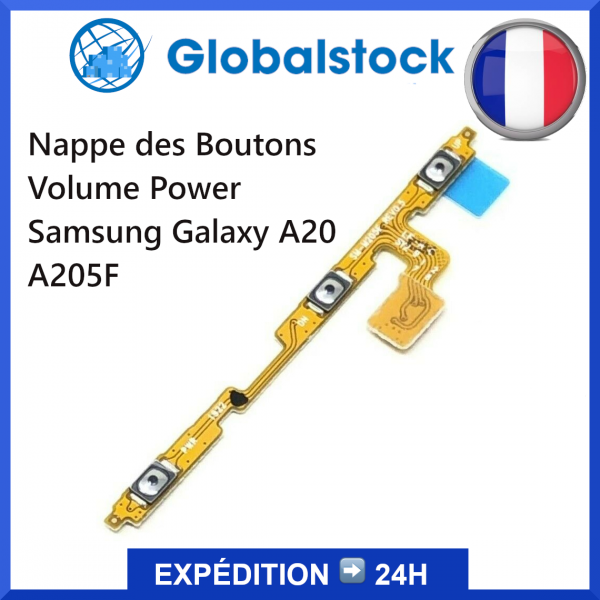 Nappe bouton Samsung Galaxy A20 A205F - Envoi gratuit 24h