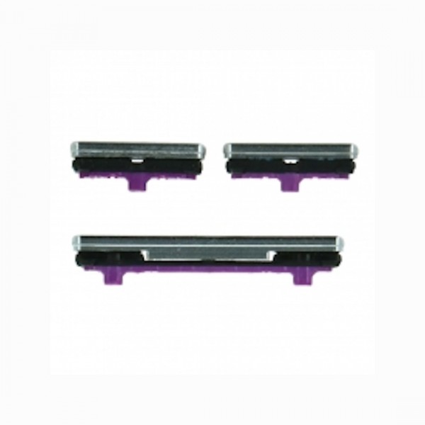 Pack boutons Volume et Power pour Samsung Galaxy S10 Blanc 3 pcs ensemble