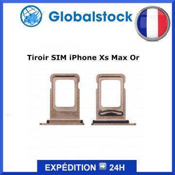 Tiroir SIM couleur or pour iPhone Xs Max