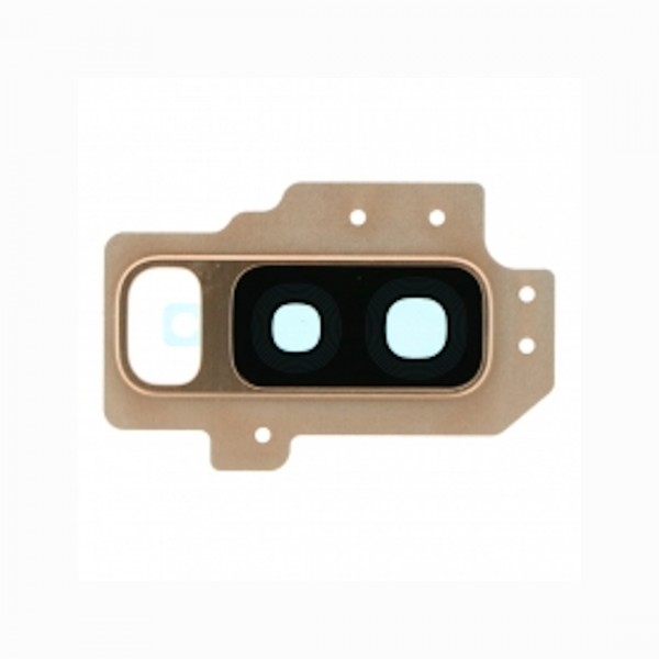 Lentille en verre caméra arrière pour Samsung Galaxy S9 Plus Gold / Or