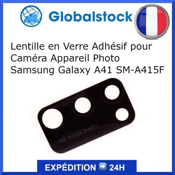 Lentille en Verre Adhésif pour Caméra Appareil Photo Samsung Galaxy A41 SM-A415F