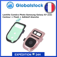 Lentille Caméra Photo pour Samsung Galaxy S7 /S7 edge avec Contour OR