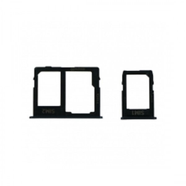 Tiroir de carte sim pour Samsung Galaxy J4 Core J410 Dual Card Version Noir