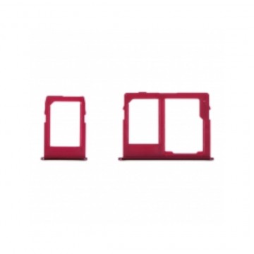 Tiroir Carte SIM et Micro SD pour Samsung Galaxy J4 Plus/J6 Plus Double Sim Rouge
