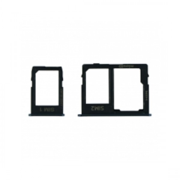 Tiroir Carte SIM et Micro SD pour Samsung Galaxy J4 Plus/J6 Plus Double Sim Noir