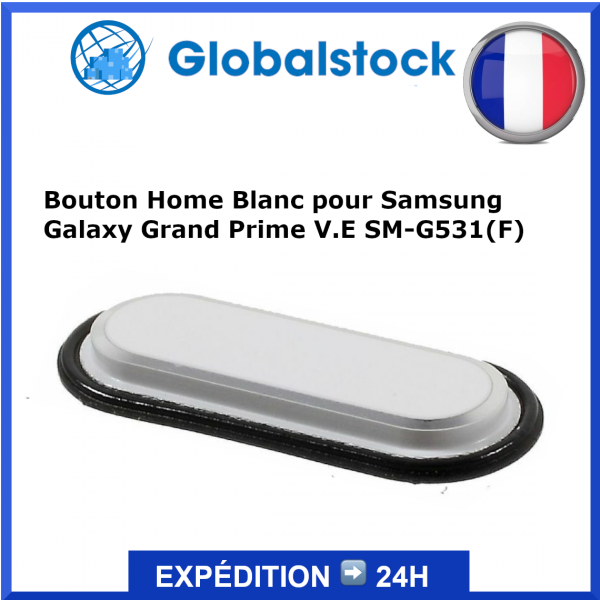 Bouton Home Blanc pour Samsung Galaxy Grand Prime V.E SM-G531(F)+ J5