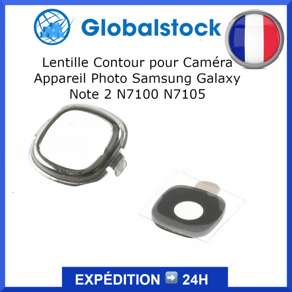 Lentille Contour Caméra Appareil Photo pour Samsung Galaxy Note 2 N7100 N7105