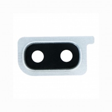 Lentille en verre caméra arrière pour Samsung Galaxy A30 Silver / Argent