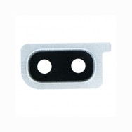 Lentille en verre caméra arrière pour Samsung Galaxy A30 Silver / Argent
