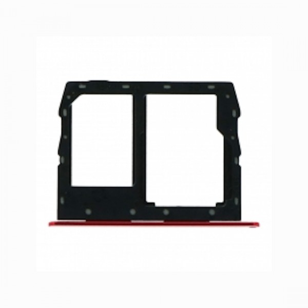 Tiroir de carte sim pour Samsung Galaxy A6s Dual Card Rouge