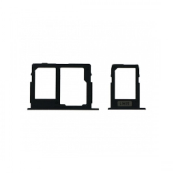 Tiroir de carte sim pour Samsung Galaxy J7 Max/J7 Neo Dual Card Noir