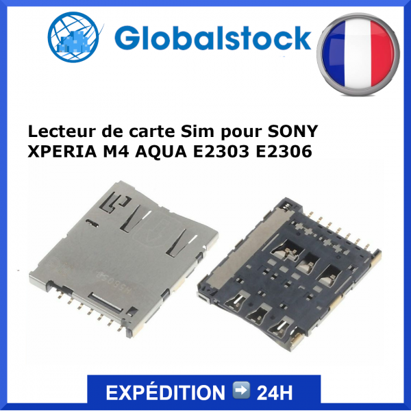 Lecteur de carte Sim pour SONY XPERIA M4 AQUA E2303 E2306