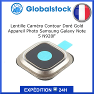 Lentille Caméra Contour Doré/Gold Samsung Galaxy Note 5 N920F Dore