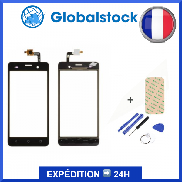 VITRE TACTILE ECRAN POUR WIKO JERRY 2 avec LOGO + Outils + Adhesif