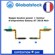 Nappe bouton power+lecteur d'empreintes pour Samsung Galaxy A7 2018 (A750F) Noir