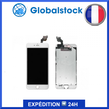 Ecran LCD + vitre tactile pour iPhone 6 Plus Blanc + Outils