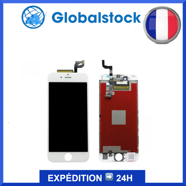 Ecran LCD + vitre tactile pour iPhone 6S Blanc + Outils