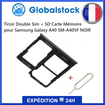 Tiroir SIM Samsung Galaxy A40 SM-A405F A40 A41 A405 A415FNOIR - Envoi gratuit 24h
