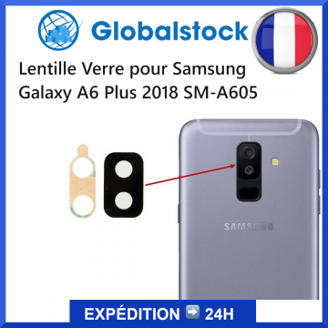 Lentille caméra Samsung Galaxy A6 Plus 2018 SM-A605 - Envoi gratuit 24h