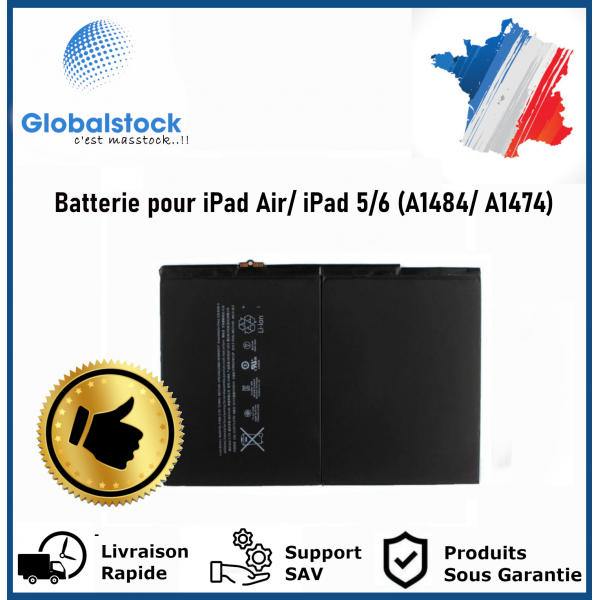 Batterie interne iPad Air/iPad 5/iPad 6/iPad Pro 9,7" (2017) - A1484 / A1474 - Qualité premium