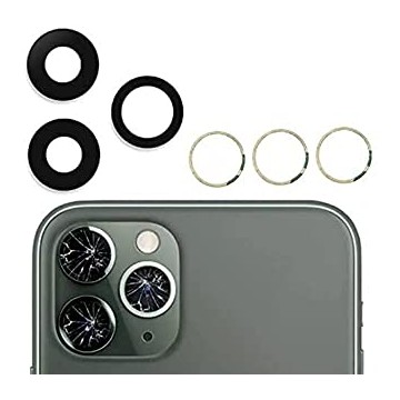 Lentilles en verre pour caméra arrière + adhésifs iPhone 11 Pro