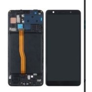 Ecran LCD + vitre tactile sur châssis OLED pour Samsung Galaxy A7 2018 Noir