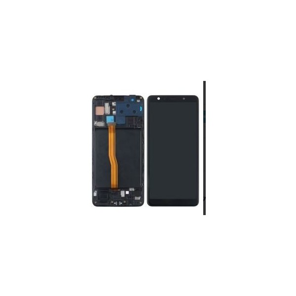 Ecran LCD + vitre tactile sur châssis OLED pour Samsung Galaxy A7 2018 Noir