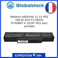 Batterie portable MSI VR630 A32-F3 VR630 M740BAT-6 1034T-003 4400mAh 11.1V pour ordinateur portable - Qualité premium