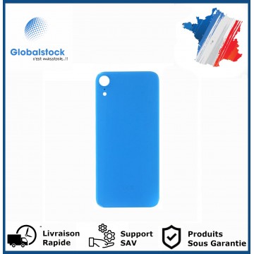 Vitre Arrière pour iPhone XR avec Gros Trou Bleu et Adhésif