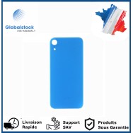 Vitre Arrière pour iPhone XR avec Gros Trou Bleu et Adhésif
