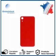 Vitre Arrière pour iPhone XR avec Gros Trou Rouge et Adhésif
