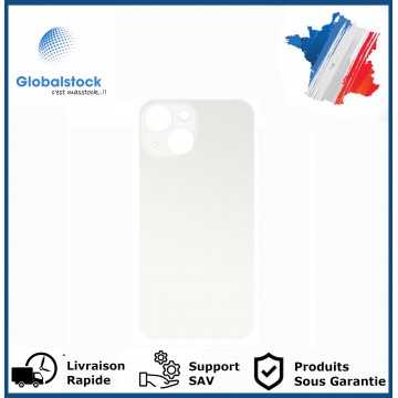 Vitre Arrière pour iPhone 13 avec Gros Trou Blanc et Adhésif