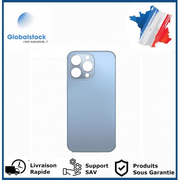 Vitre Arrière pour iPhone 13 Pro avec Gros Trou Bleu et Adhésif