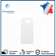 Vitre arrière SAMSUNG S6 (G920F) blanc LOGO + CE