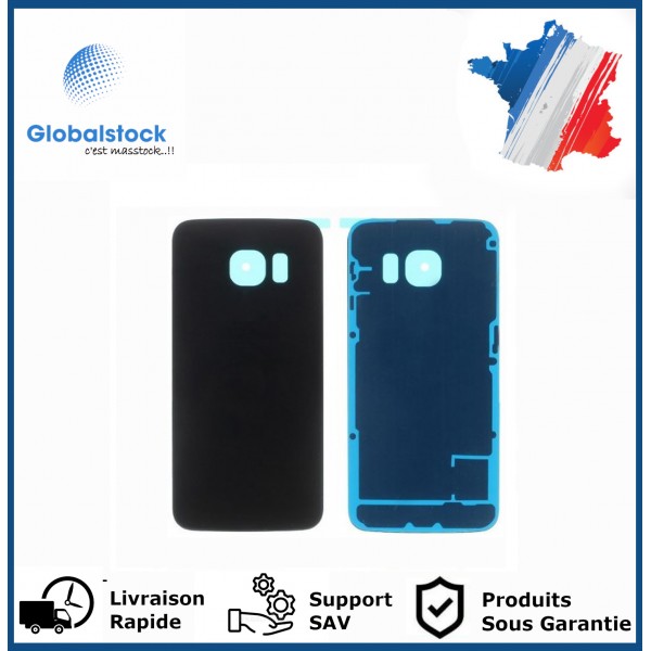 Vitre arrière galaxy s6 edge noir logo + ce