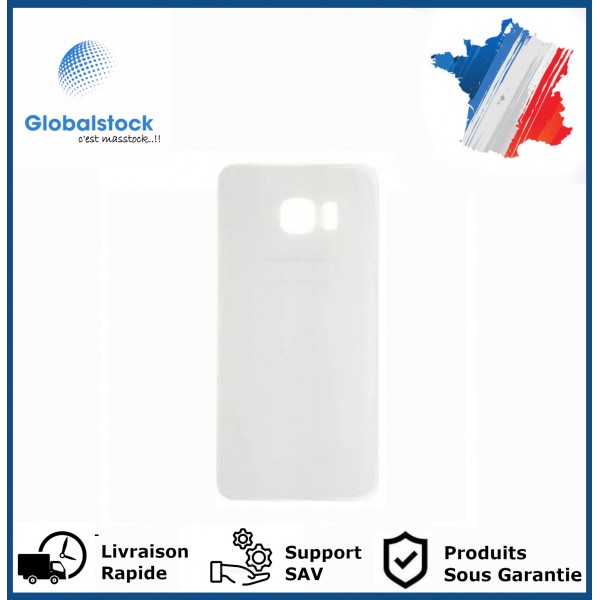 Vitre arrière galaxy s6 edge plus blanc logo + ce
