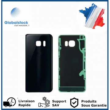 Vitre arrière galaxy s7 noir logo + ce