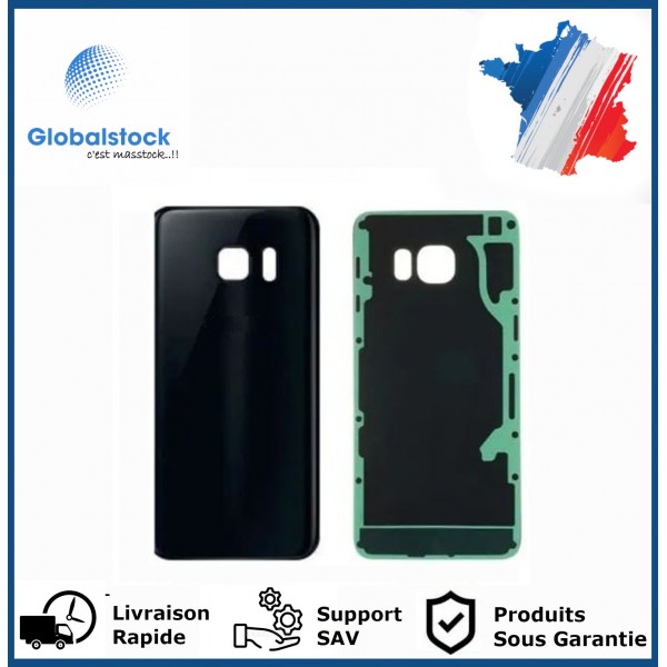Vitre arrière galaxy s7 noir logo + ce