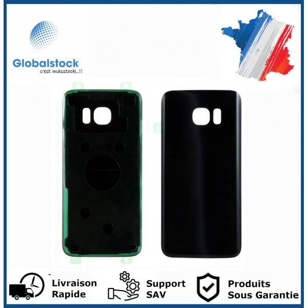 Vitre arrière galaxy s7 edge noir logo + ce