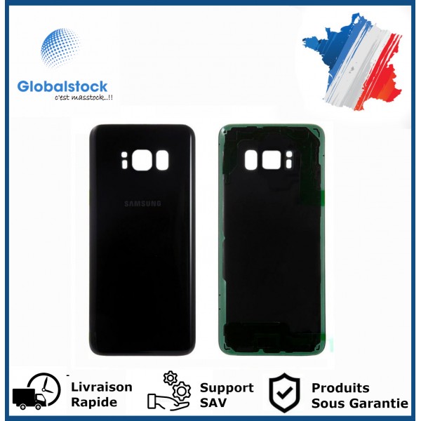 Vitre arrière galaxy s8 noir logo + ce