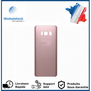 Vitre arrière galaxy s8 rose logo + ce