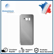 Vitre arrière galaxy s8 plus argent logo + ce