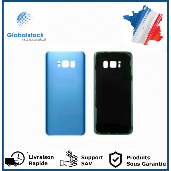 Vitre arrière galaxy s8 plus bleu logo + ce