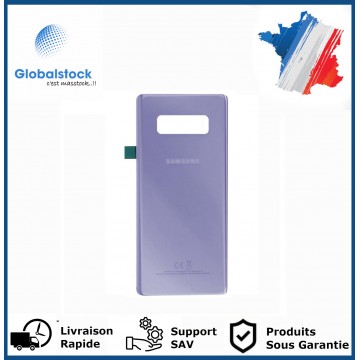 Vitre arrière samsung galaxy note 8 violet logo + ce