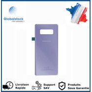 Vitre arrière samsung galaxy note 8 violet logo + ce