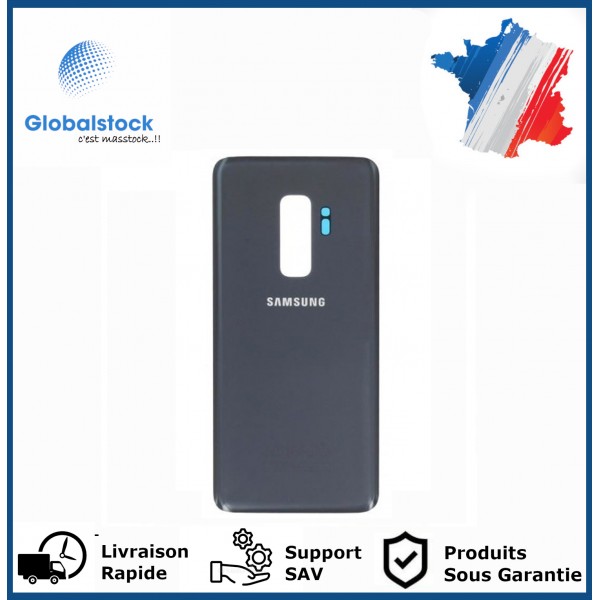 Vitre arrière galaxy s9 plus gris logo + ce