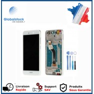 Ecran LCD + Vitre tactile sur châssis pour Huawei P10 Lite Blanc + outils