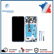 Ecran LCD + Vitre tactile sur châssis pour Huawei P30 Lite Bleu + outils